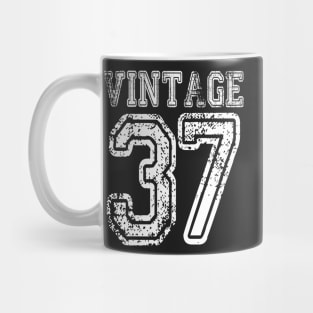 Vintage 37 2037 1937 T-shirt Birthday Gift Age Year Old Boy Girl Cute Funny Man Woman Jersey Style Mug